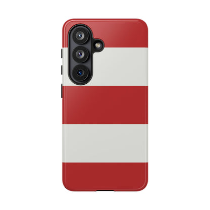 Red & White Horizontal Stripe Pattern Phone Case - Red Phone Case - Samsung Galaxy S26 / Glossy