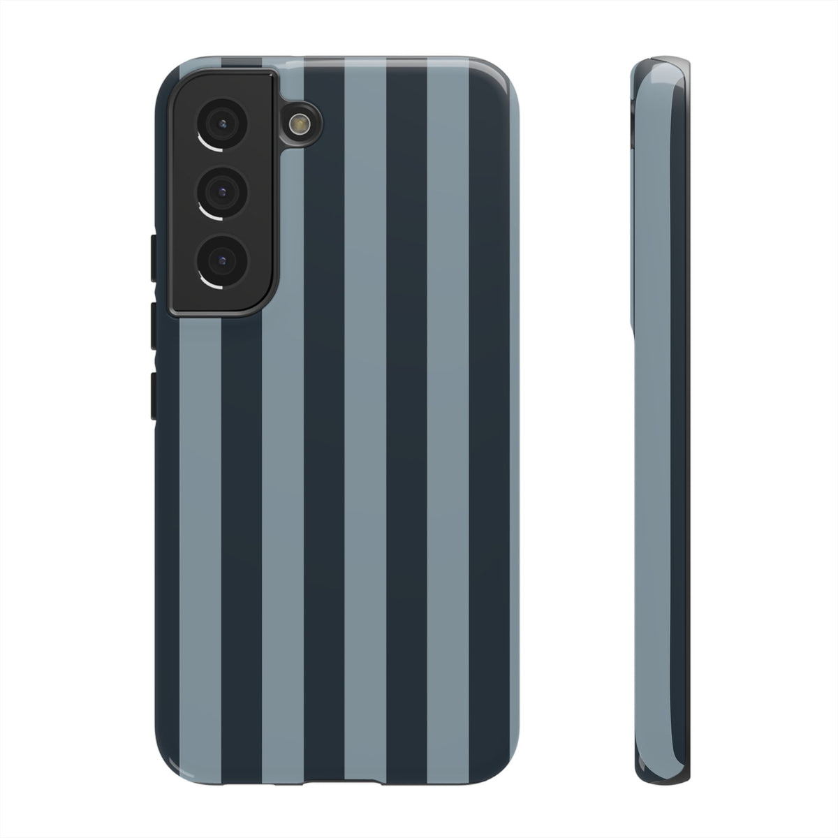 Dark Blue Stripe Pattern Phone Case - Blue Phone Case - Samsung Galaxy S22 / Glossy