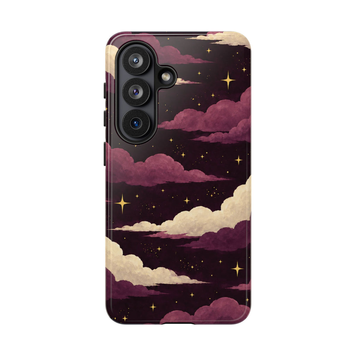 Illustrated Plum Clouds & Stars Phone Case