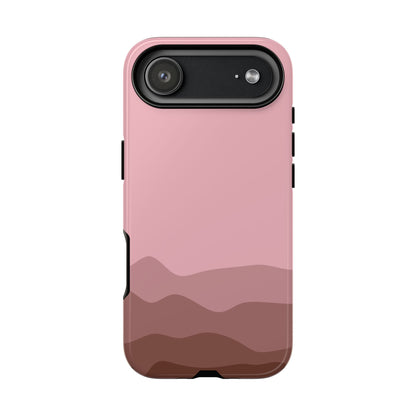 Pink Abstract Waves Protective Phone Case - Pink Phone Case - iPhone 17 Air / Glossy