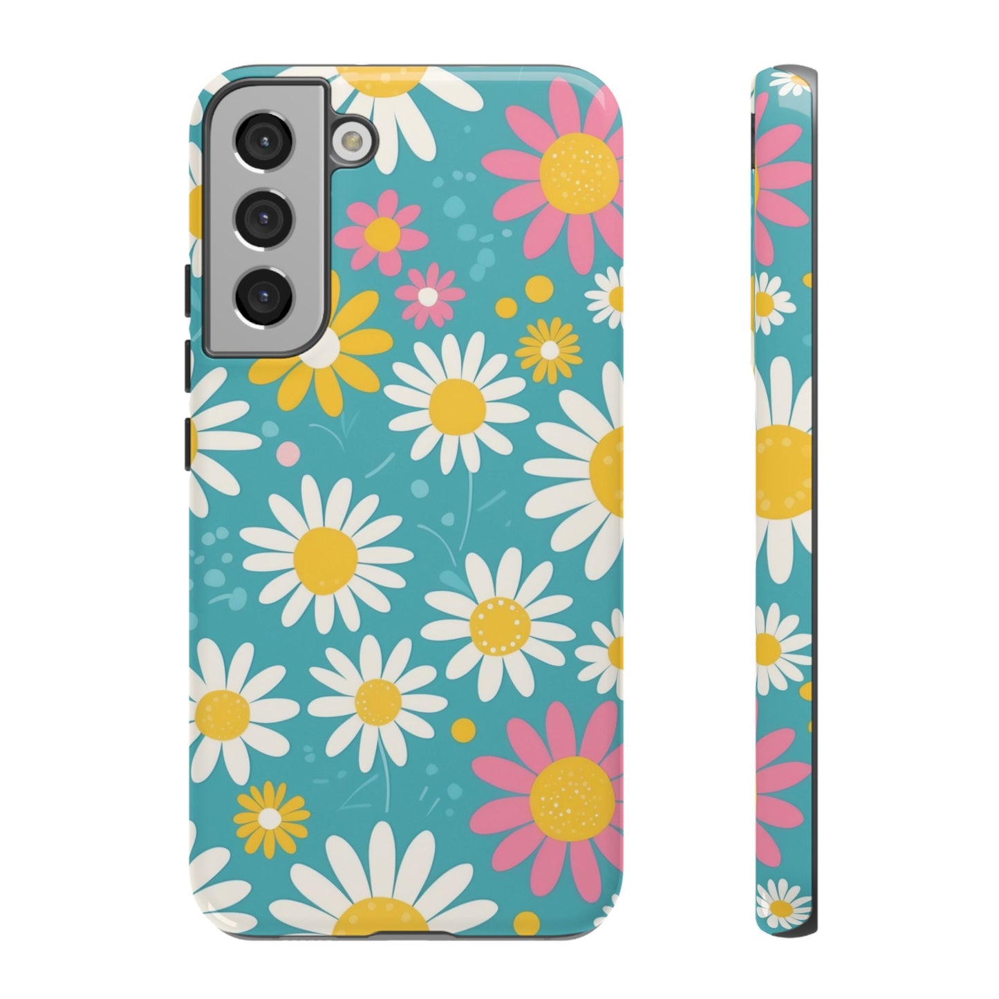 Samsung Galaxy S22 Plus / Glossy Phone Case - Daisies Floral Pattern 5 Phone Case