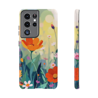 Pop Art Style Wildflower Design Phone Case - Multicolor Phone Case - Samsung Galaxy S21 Ultra / Glossy