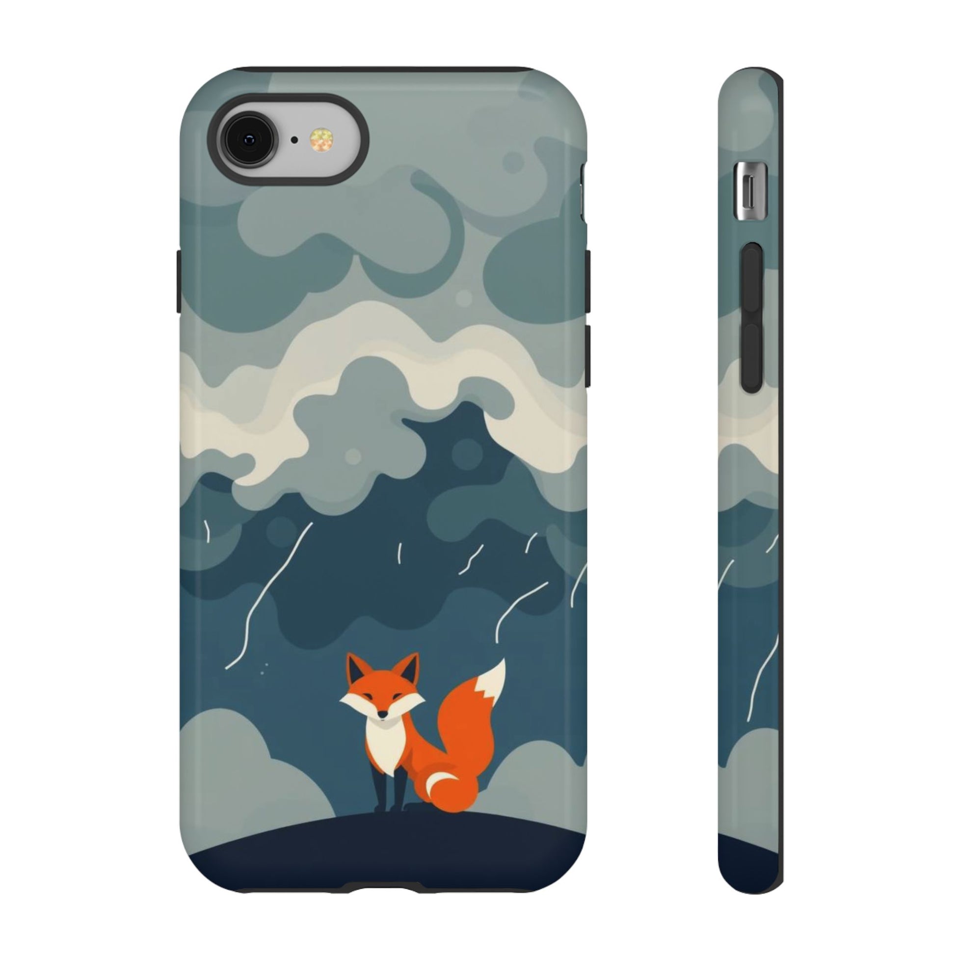 Stormy Fox Design Phone Case - Multicolor Phone Case - iPhone 8 / Glossy
