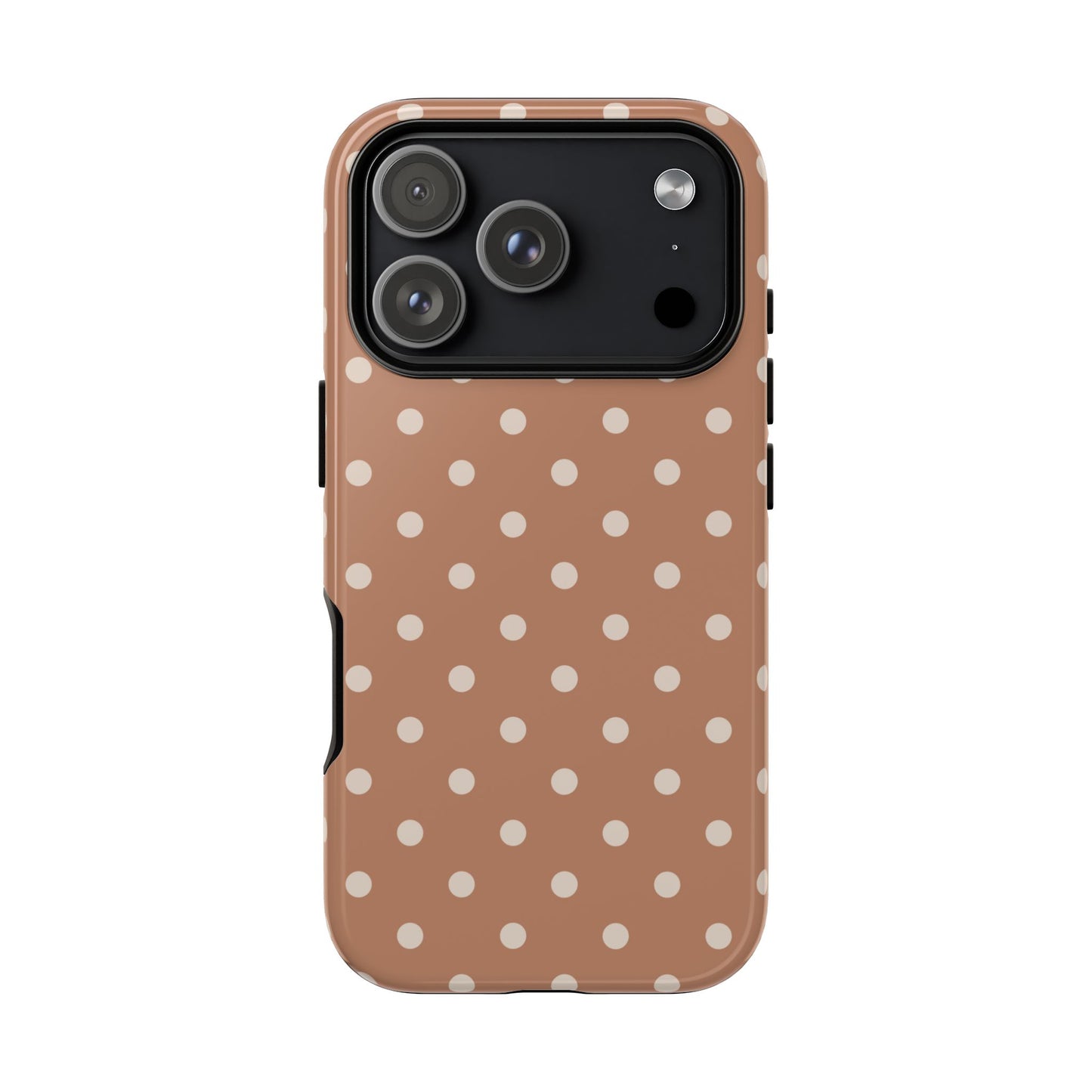 Brown with White Dot Pattern Phone Case