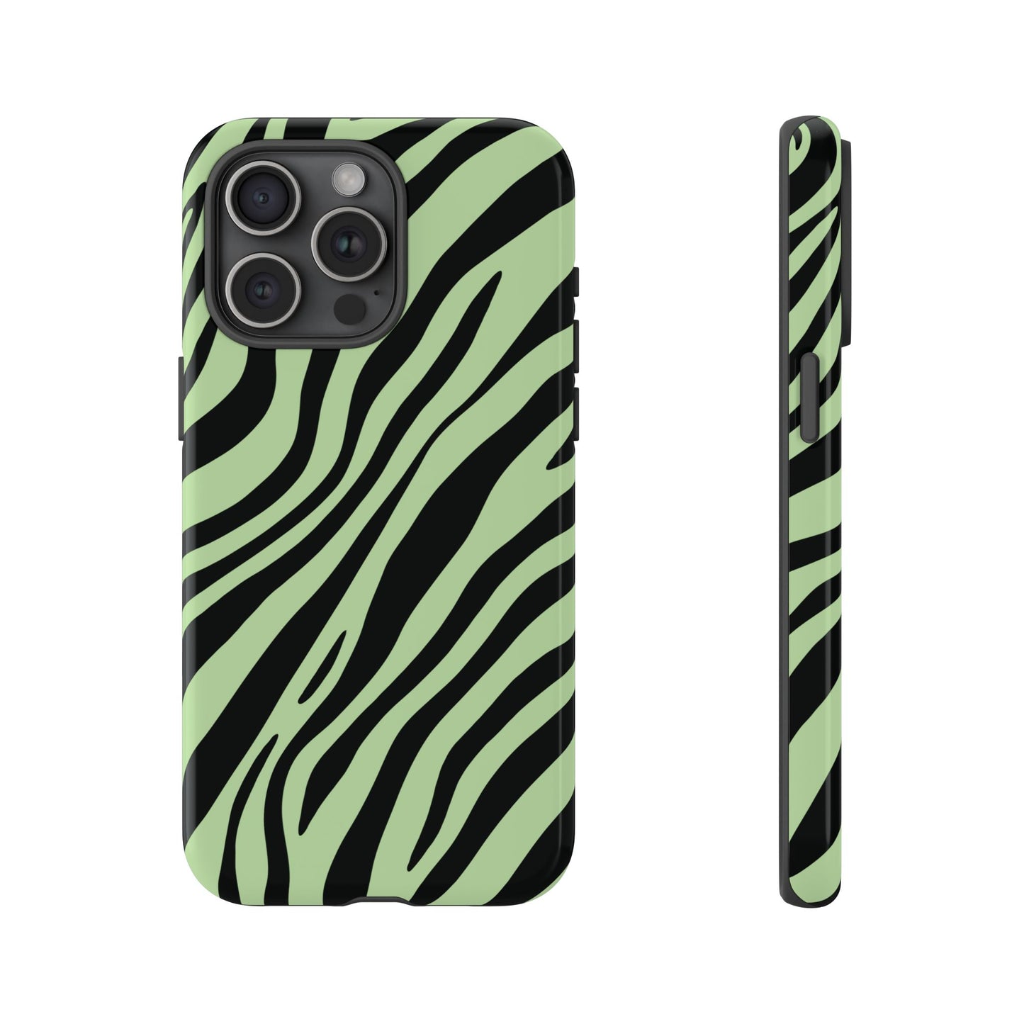 Modern Mint Zebra Print Phone Case