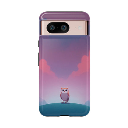 Google Pixel 8 / Glossy Phone Case - Watercolour Owl & Cloud Design Phone Case