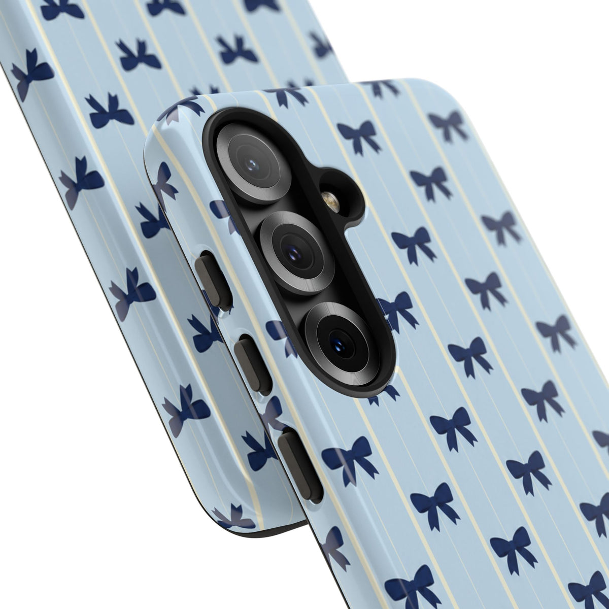 Retro Navy Blue Bow Pattern Phone Case