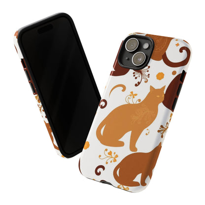 Abstract Cat Pattern Phone Case - Multicolor Phone Case