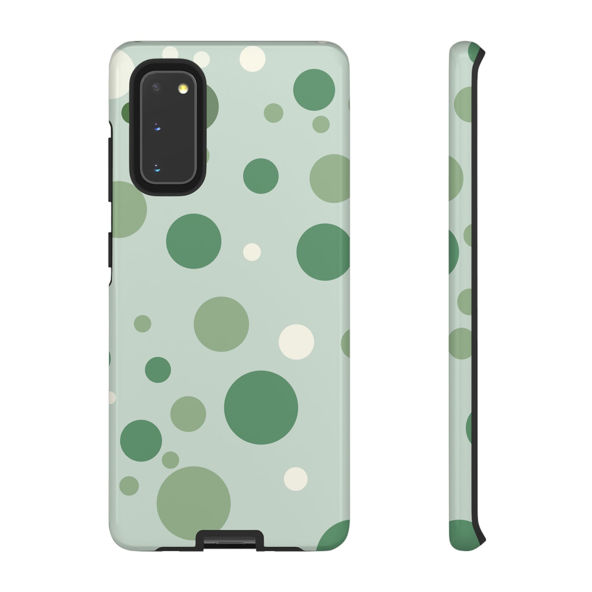 Samsung Galaxy S20 / Glossy Phone Case - ’Bold Green Dot Pattern’ Phone Case