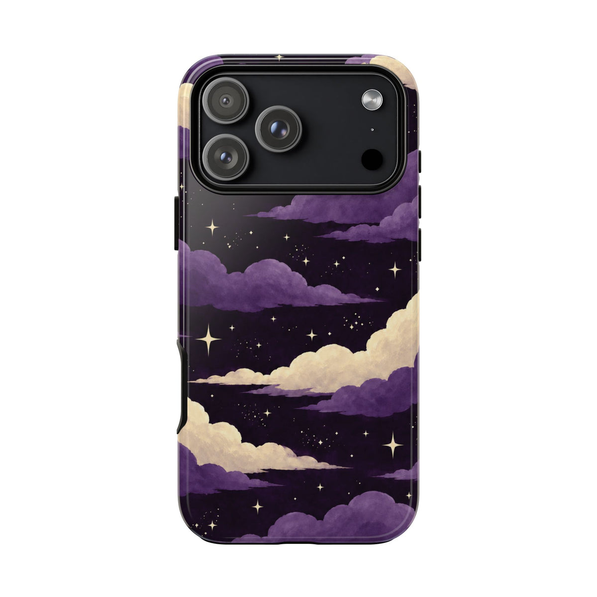 Illustrated Purple Clouds & Stars Phone Case