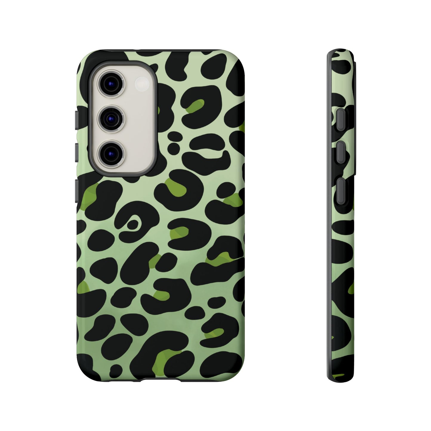 Chic Sage Leopard Print Phone Case