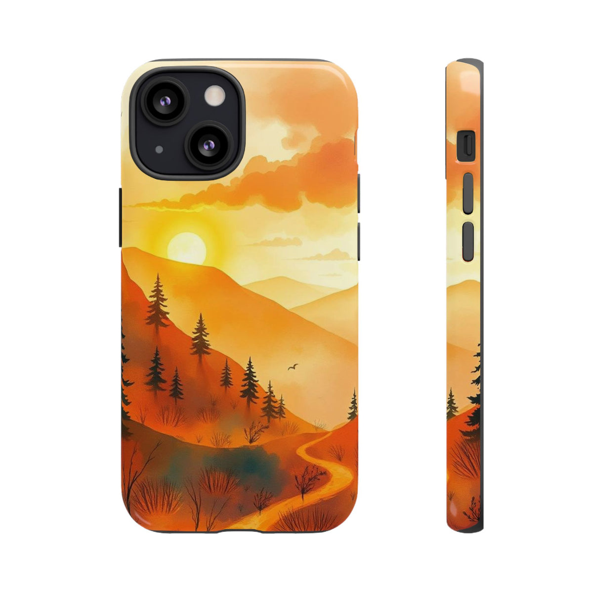 Golden Sunset Design Phone Case - Multicolor Phone Case - iPhone 13 Mini / Glossy