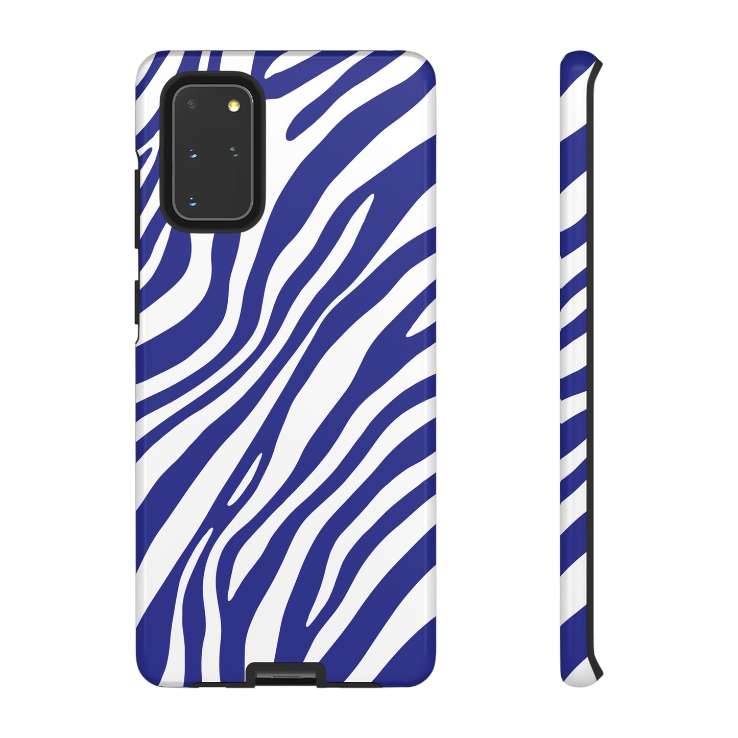 Modern Electric Blue Zebra Print Phone Case