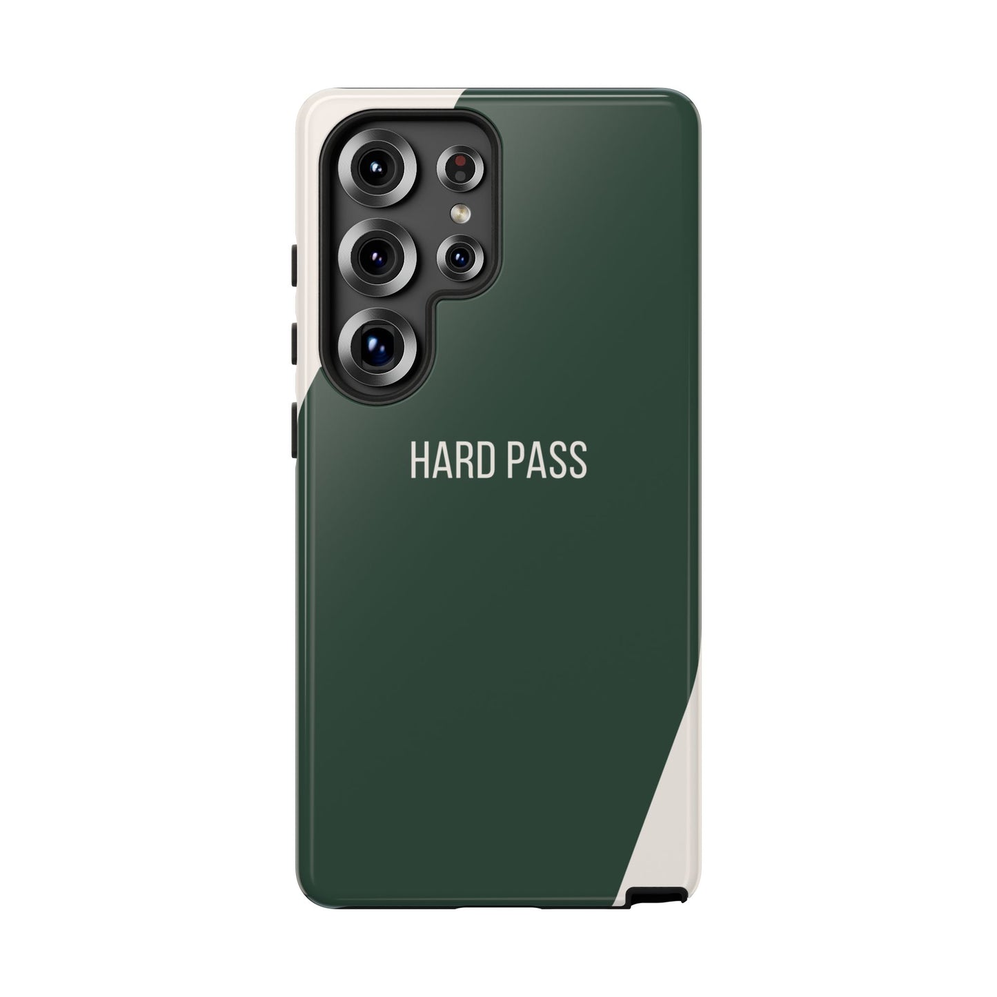 Samsung Galaxy S25 Ultra / Glossy Phone Case - Sassy Statement Case ’Hard Pass’ in Green & White