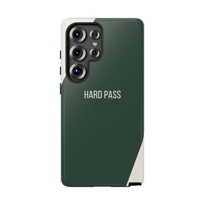 Samsung Galaxy S25 Ultra / Glossy Phone Case - Sassy Statement Case ’Hard Pass’ in Green & White
