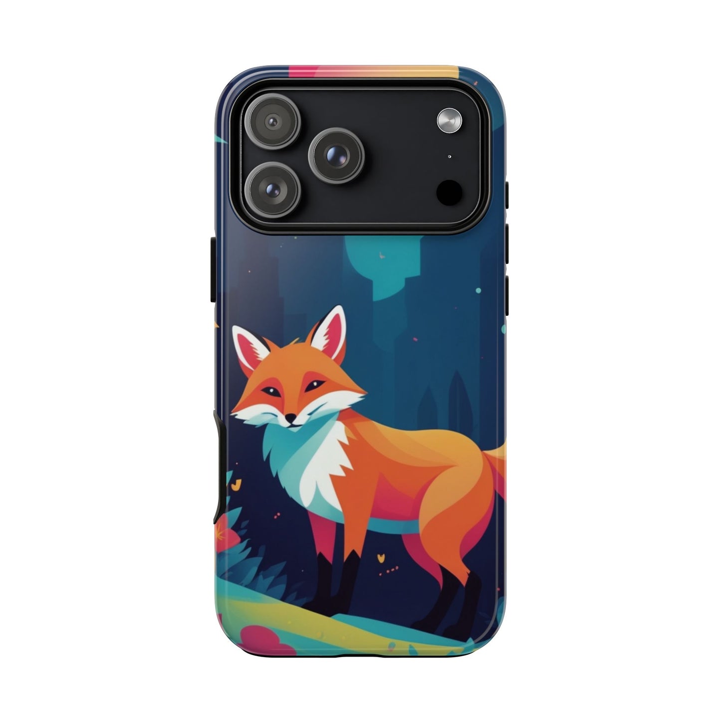 iPhone 17 Pro Max / Glossy Phone Case - Stylised Fox Design Phone Case