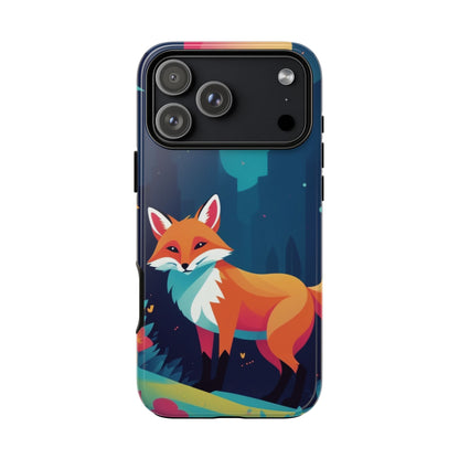 iPhone 17 Pro Max / Glossy Phone Case - Stylised Fox Design Phone Case
