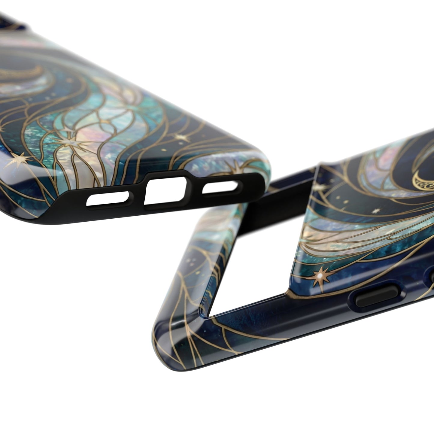 Elegant Navy & Teal Celestial Swirl Phone Case