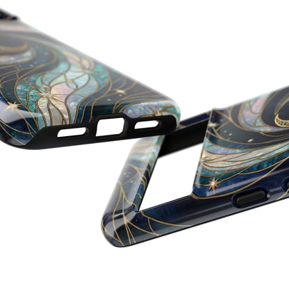 Elegant Navy & Teal Celestial Swirl Phone Case