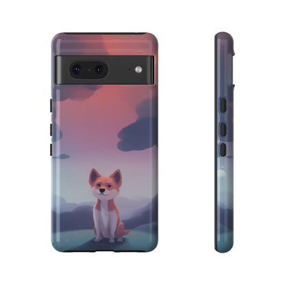 Google Pixel 7 / Glossy Phone Case - Cute Dog & Cloud Design Phone Case