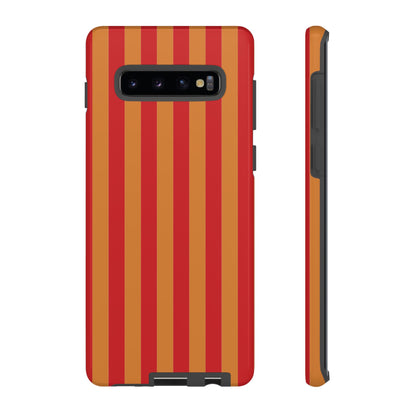Samsung Galaxy S10 Plus / Glossy Phone Case - ’Orange & Red Stripe Pattern’ Phone Case
