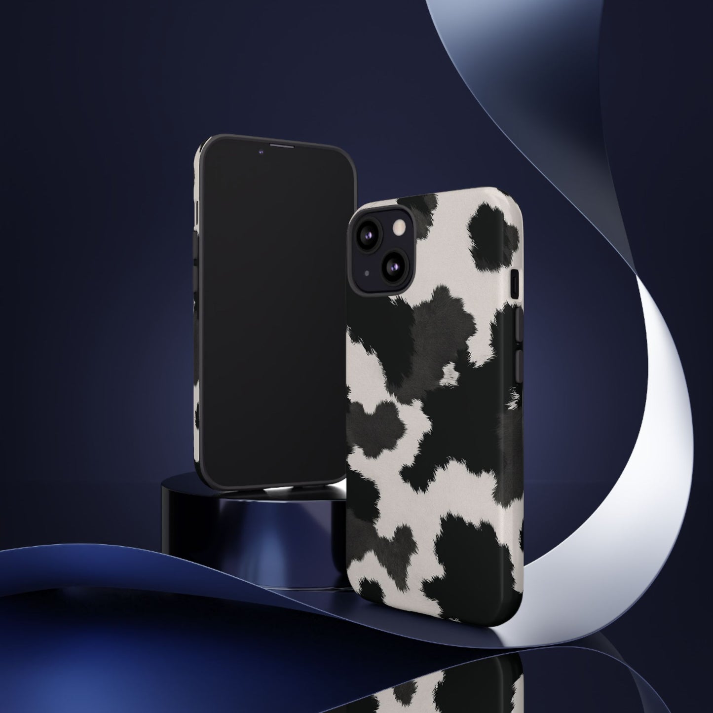 Modern Monochrome Cow Print Phone Case