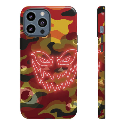 Inferno Neon Face Camo Phone Case - Red Phone Case - iPhone 13 Pro Max / Glossy