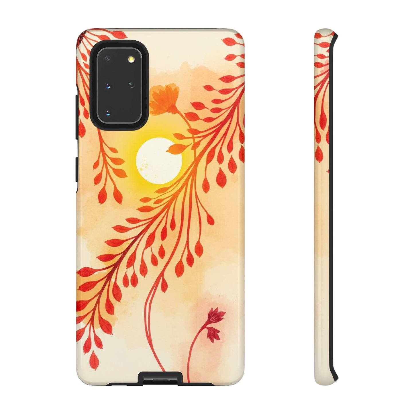 Samsung Galaxy S20+ / Glossy Phone Case - Boho Chic Watercolour Sunset Design Phone Case