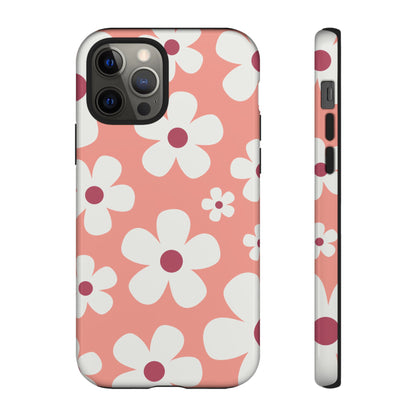 iPhone 12 Pro / Glossy Phone Case - Cute Pink Daisy Pattern #2 Phone Case