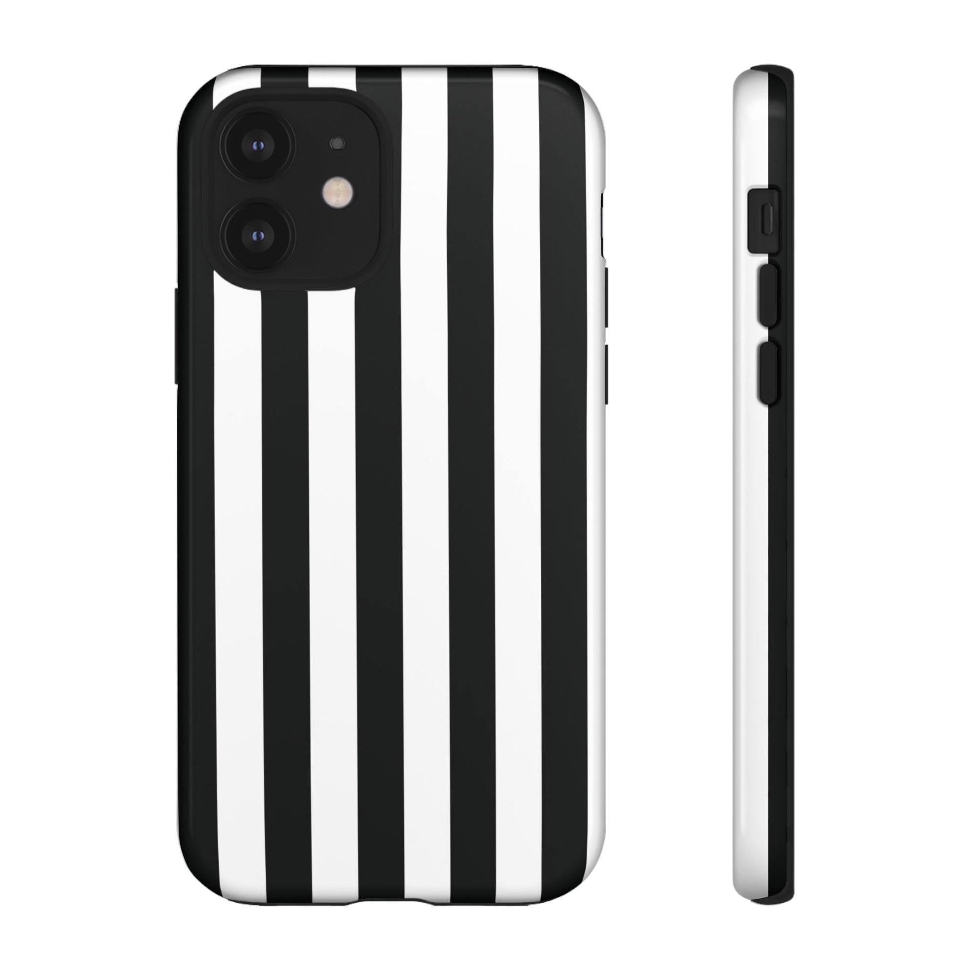 Phone Case - Simple Black & White Stripe Pattern Phone Case