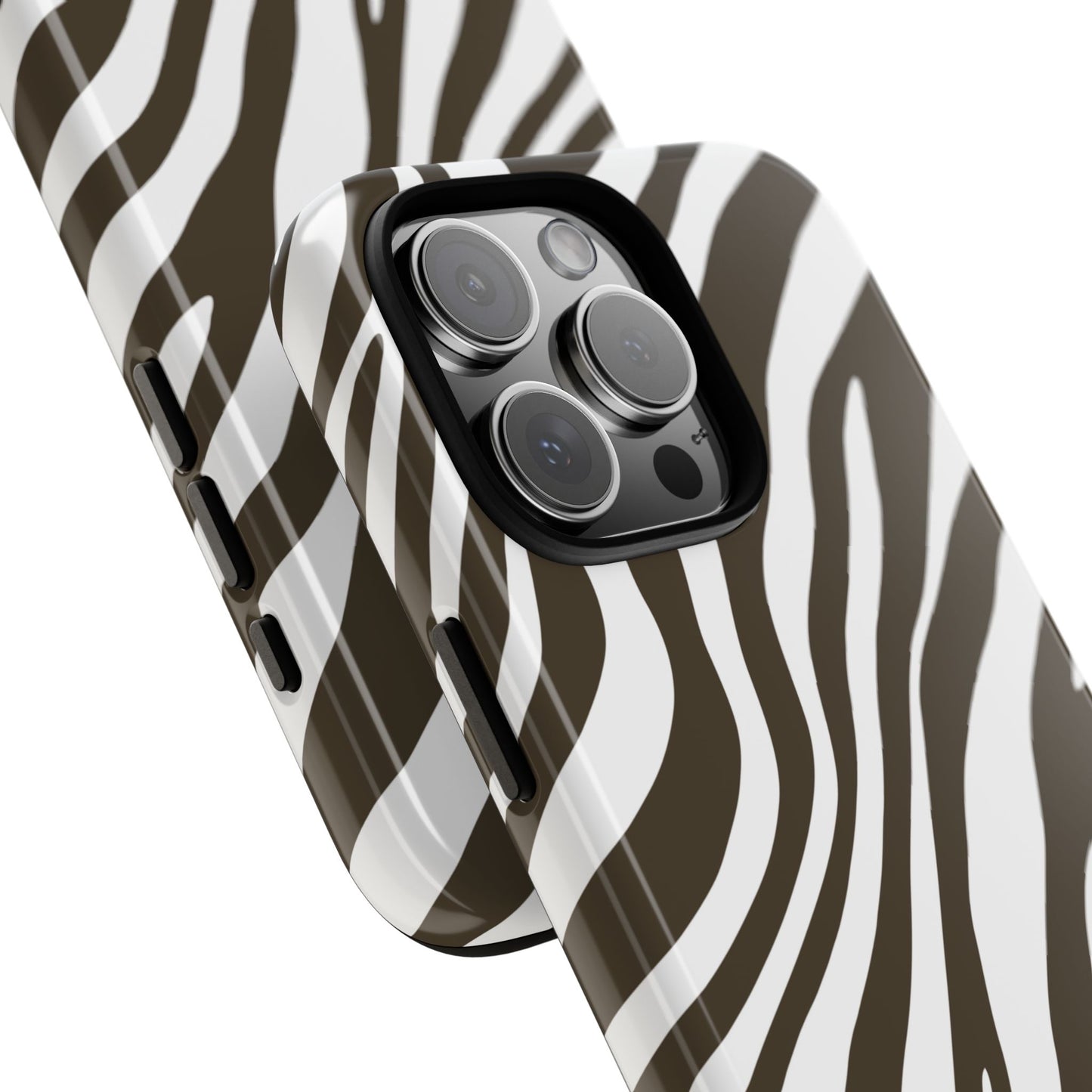 Modern Mocha Zebra Print Phone Case
