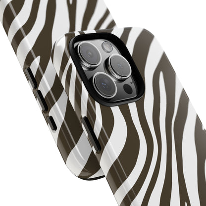 Modern Mocha Zebra Print Phone Case