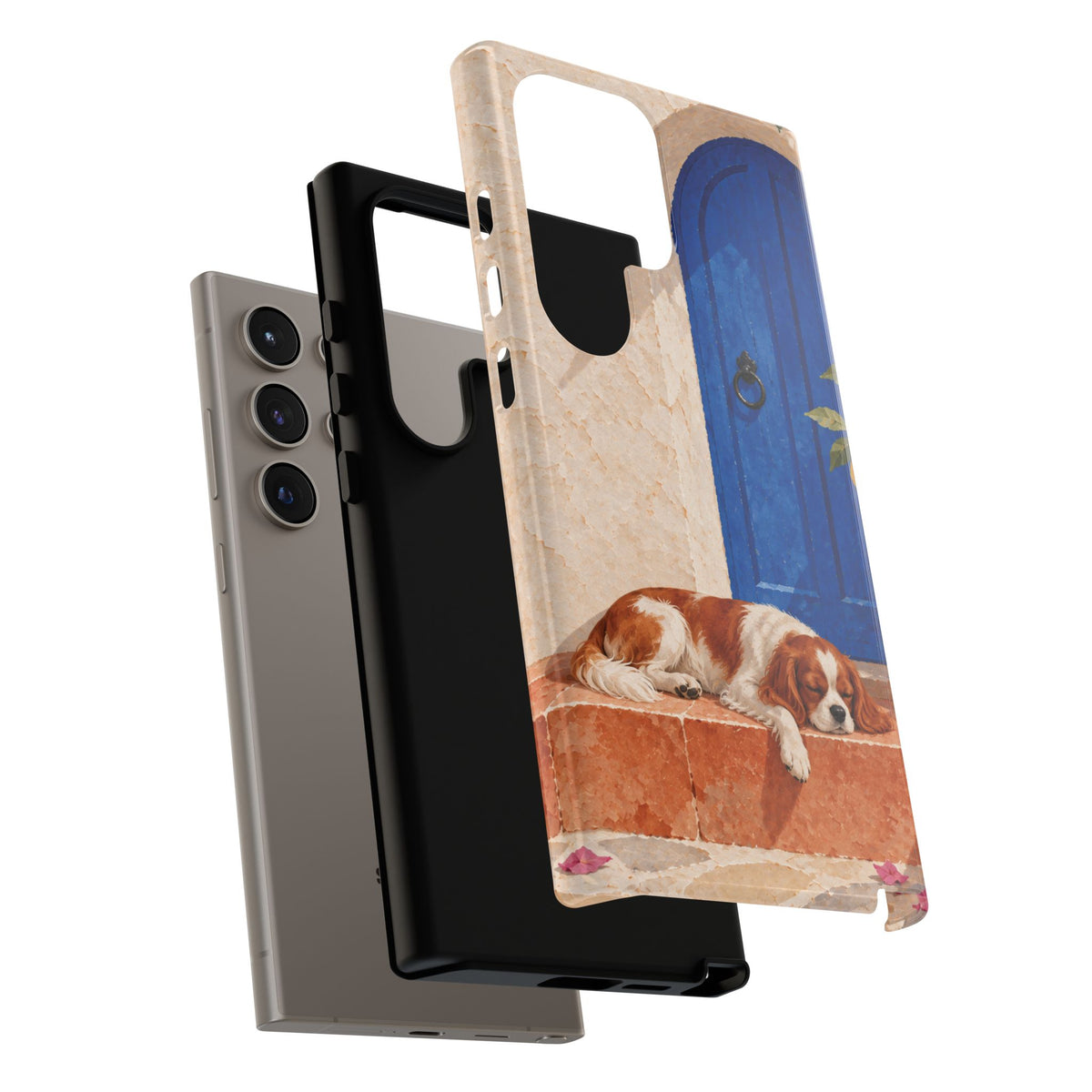 Cavalier King Charles Spaniel Blue Door Siesta Phone Case - Multicolor Phone Case