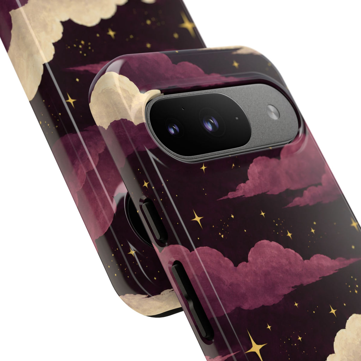 Illustrated Plum Clouds & Stars Phone Case
