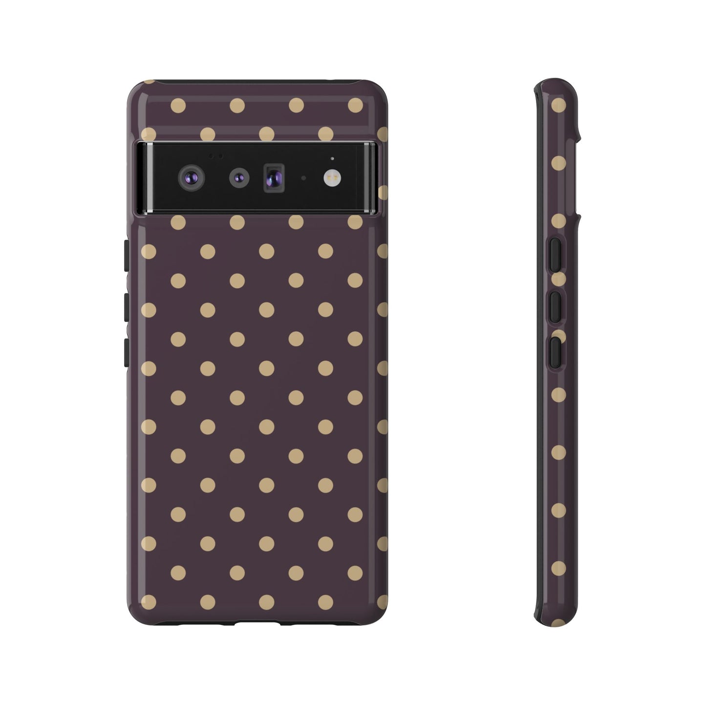 Purple with Yellow Dot Pattern Phone Case