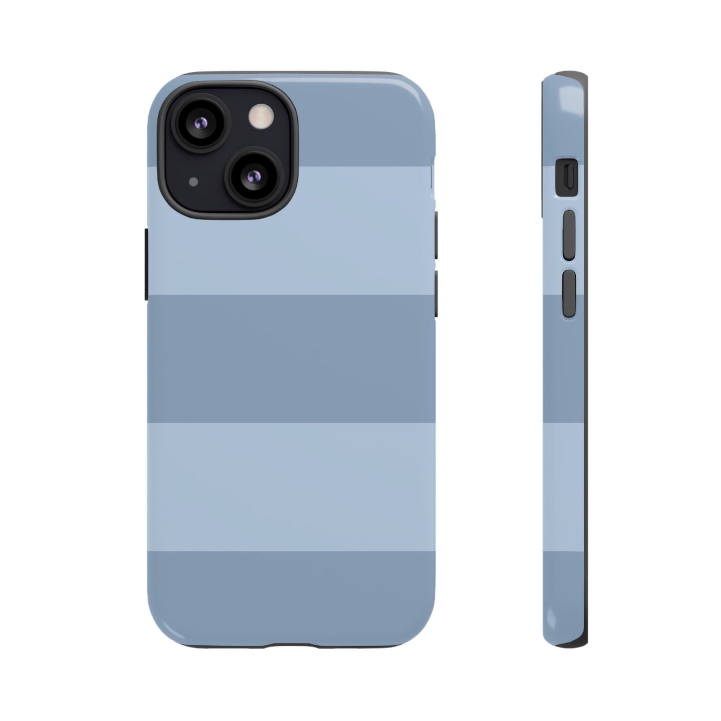 Light Blue Horizontal Stripe Pattern Phone Case - Blue Phone Case - iPhone 13 Mini / Glossy