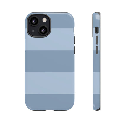 Light Blue Horizontal Stripe Pattern Phone Case - Blue Phone Case - iPhone 13 Mini / Glossy