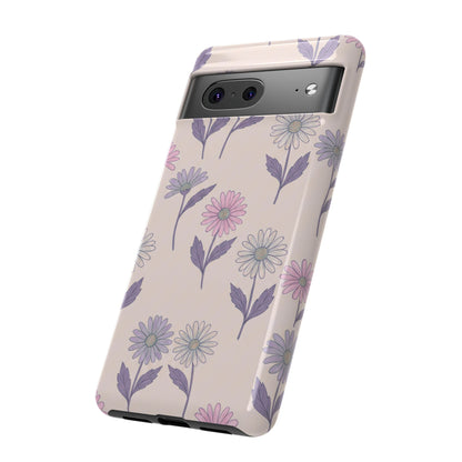 Pretty Pink & Purple Daisy Pattern Phone Case