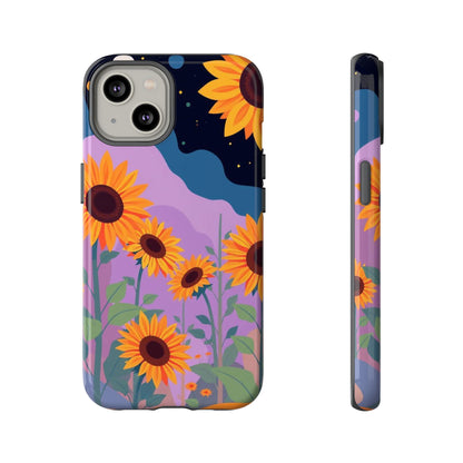 iPhone 14 / Glossy Phone Case - Surreal Sunflower Design Phone Case