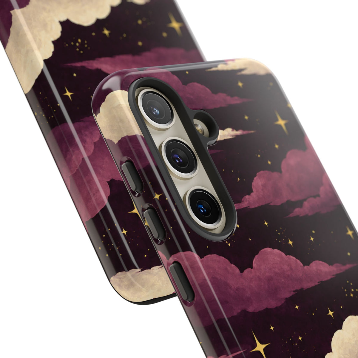 Illustrated Plum Clouds & Stars Phone Case