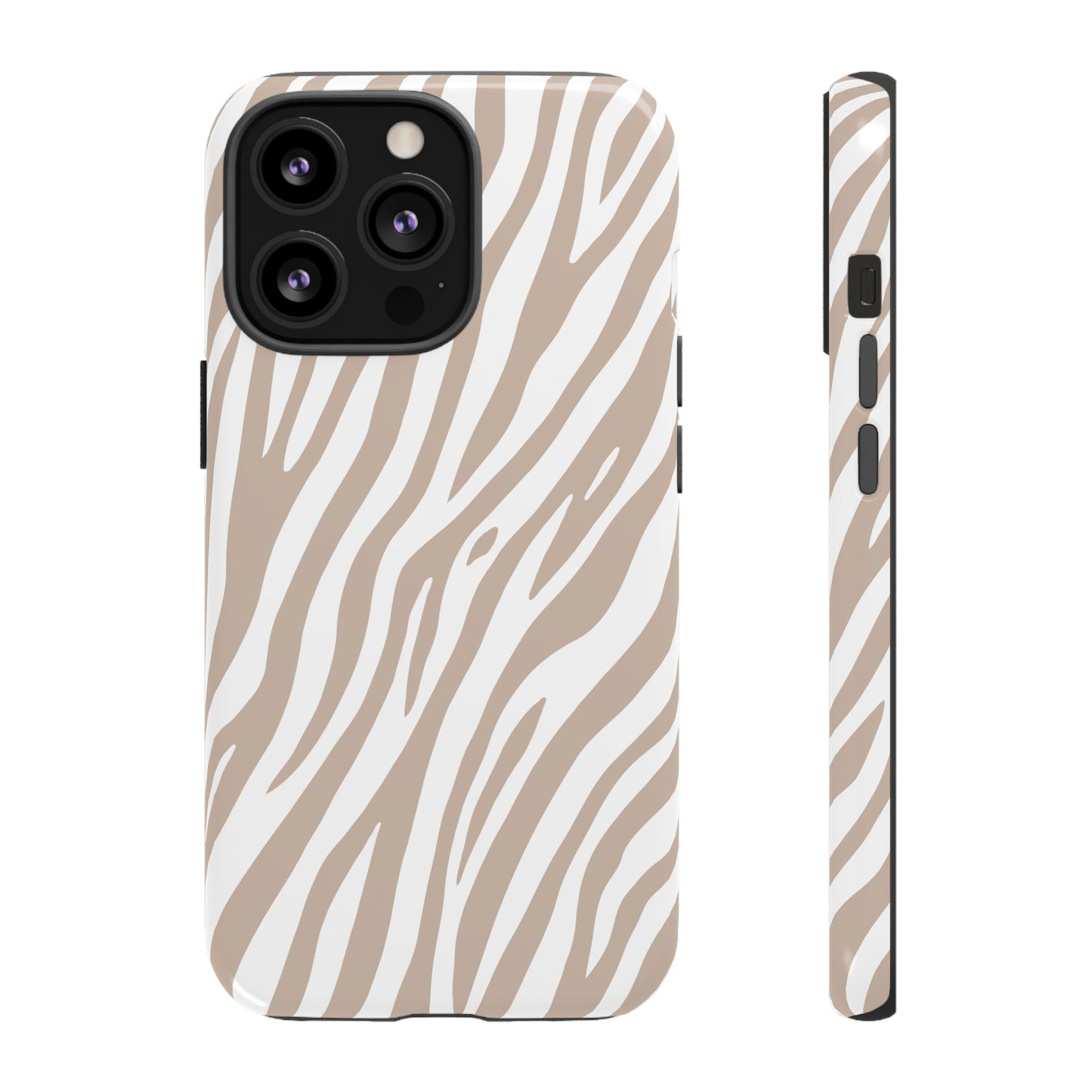 Oatmeal Tiger Print Phone Case