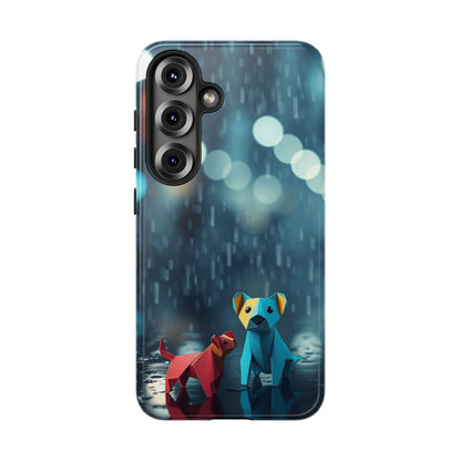Samsung Galaxy S25 / Glossy Phone Case - Origami ’Wee Pals’ Design Phone Case