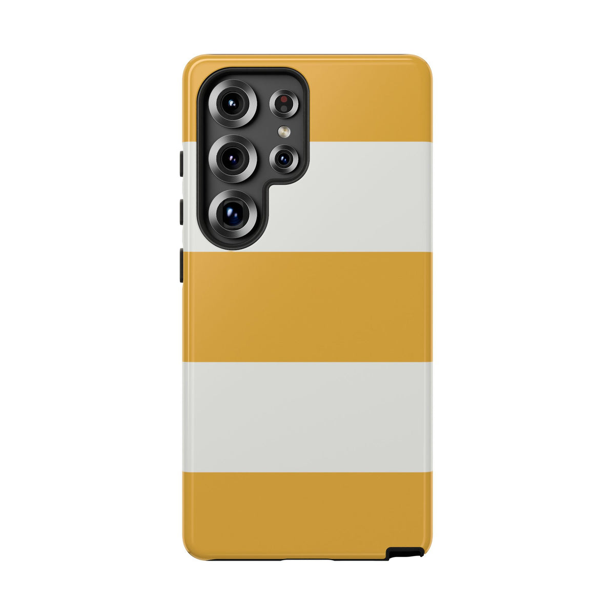 Yellow & White Horizontal Stripe Pattern Phone Case - Yellow Phone Case - Samsung Galaxy S25 Ultra / Glossy