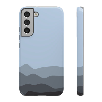 Blue Abstract Waves Protective Phone Case - Blue Phone Case - Samsung Galaxy S22 Plus / Glossy