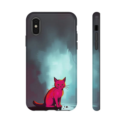 Pop Art Moody Cat Design Phone Case - Multicolor Phone Case - iPhone XS / Glossy