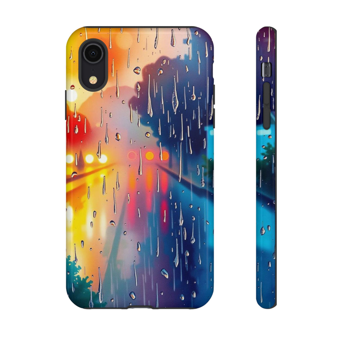 Electric Rain Watercolour Design Phone Case - Multicolor Phone Case - iPhone XR / Glossy