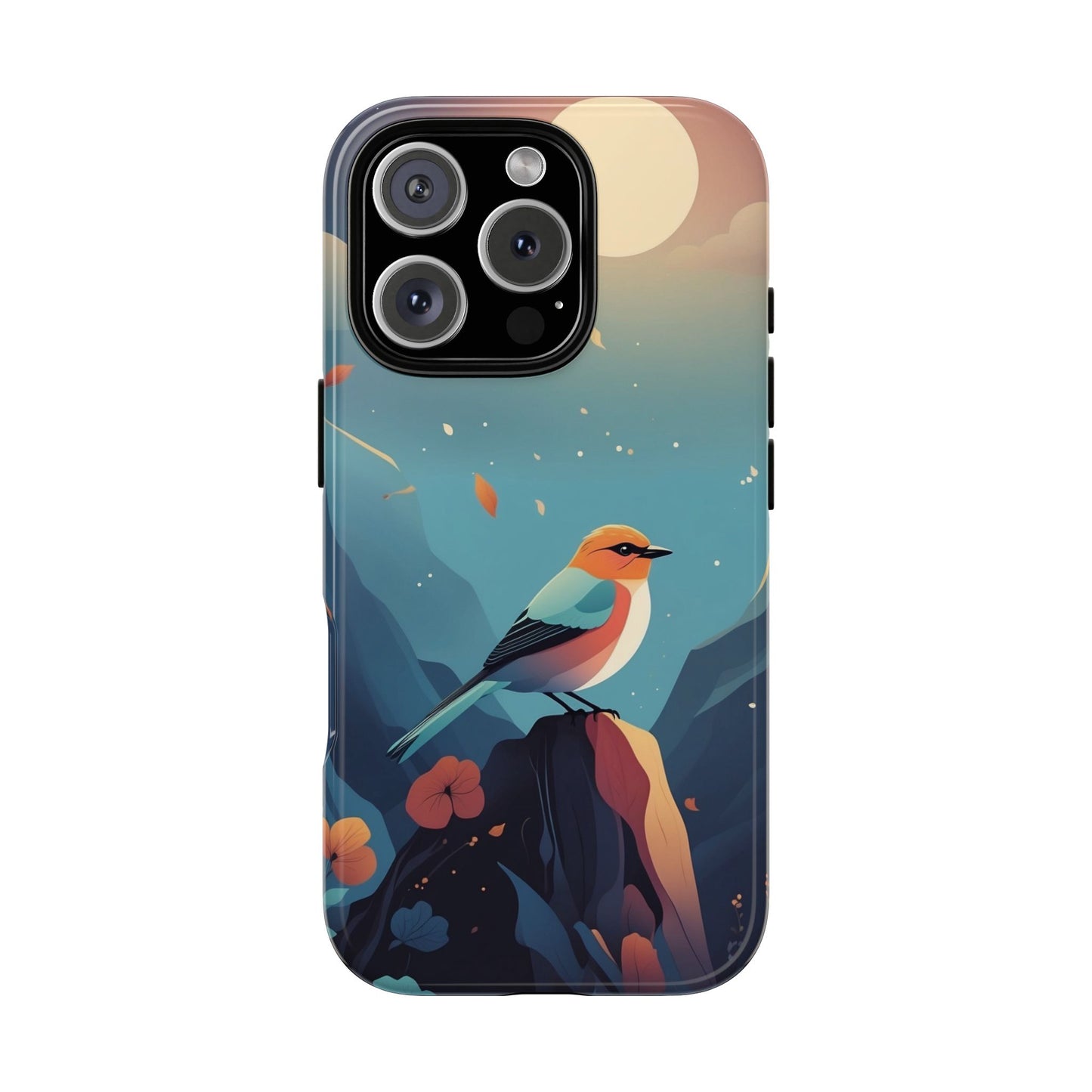 iPhone 16 Pro / Glossy Phone Case - Stylised Bird Design Phone Case