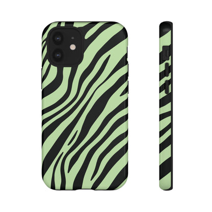 Modern Mint Zebra Print Phone Case
