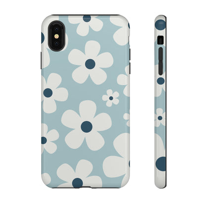 Cute Light Blue Daisy Pattern Phone Case - Blue Phone Case - iPhone XS MAX / Glossy