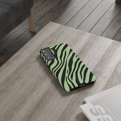 Modern Mint Zebra Print Phone Case